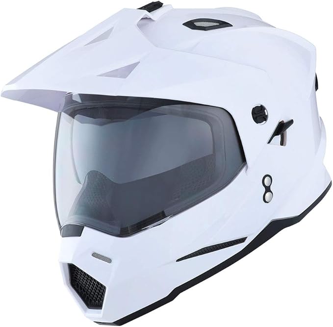 1Storm Dual Sport Motorcycle Motocross Off Road Full Face Helmet Dual Visor: HF802