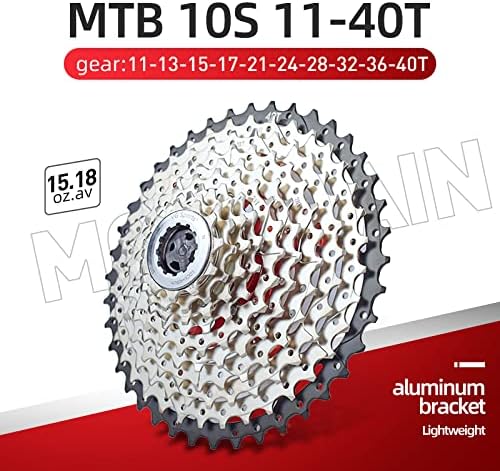 VG SPORTS 8/9/10/11/12 Speed Ultra-Light Bike Cassette for Mountain Bike 11-40T/11-42T/11-46T/11-50T/11-52T MTB Cassette Lightweight Aluminum Bracket Cassette