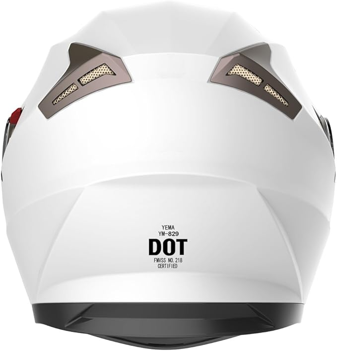 YEMA Helmet Motorcycle Full Face Helmet DOT Approved YM-829 Motorbike Street Bike Racing Helmet with Sun Visor for Adult,Youth Men and Women