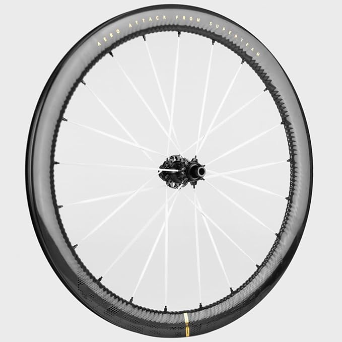SUPERTEAM S-All Carbon EVO Road Bike Wheelset 36T Ratchet SystemDisc Brake Tubeless 700c 50mm Depth 28mm Width Center Lock Thru Axle, White Carbon Spoke Ultralight 1425g