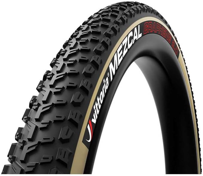 Vittoria Mezcal Mountain Bike Tire for Hardpack Terrain Conditions - Performance XC-Trail TNT MTB Tire - Black