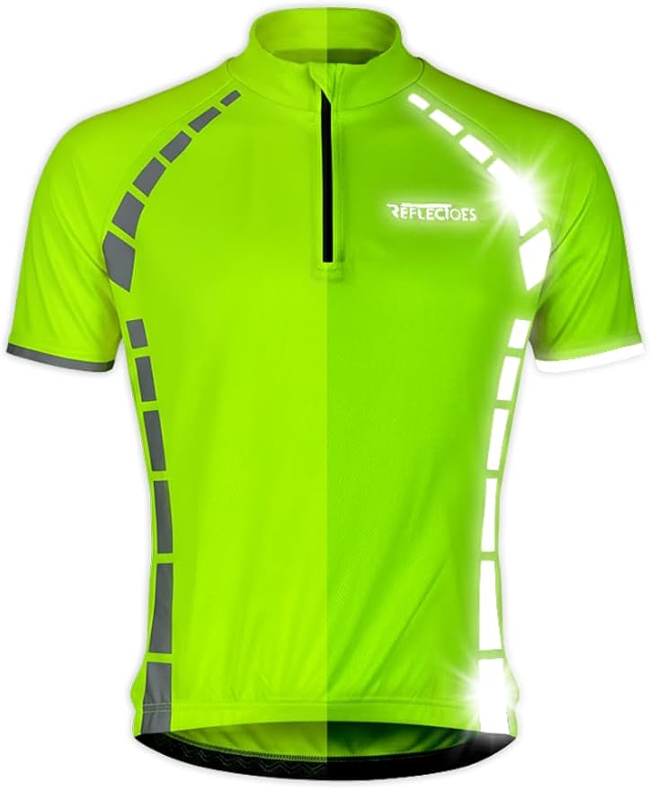 ReflecToes Reflective Cycling Jersey Full Sleeve for Men & Women – Breathable Bike Shirt