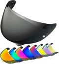 HJ-34P Helmet Visor Replacement for HJC C10.Motorcycle Helmet Shield UV Protection Compatible with HJC C10 (Deep Black)