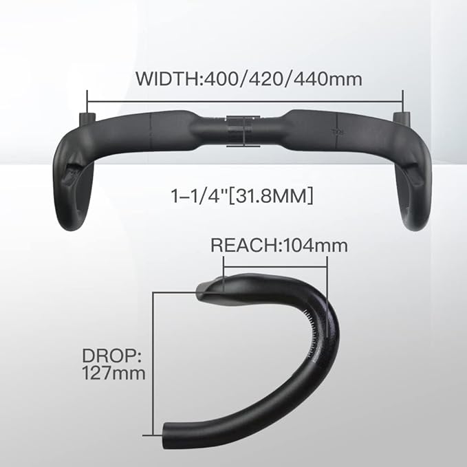 Carbon Handlebar Road Bike RXL SL Drop Handlebar Carbon Fiber Bike Road Bicycle Handlebars 31.8 rxl sl Road Handlebars 40cm Drop Bar Handle Bar for Gravel Bike for Cycling