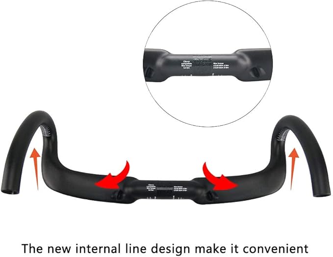 Alfa Pasca Aero Handlebars for Road Bike Carbon Racing Bicycle Handlebars Drop Bars Lightweight 31.8 UD Glossy/Matte 400/420/440mm