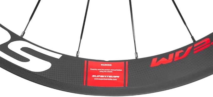 Superteam Carbon Fiber Road Bike Wheels 700C Clincher Wheelset 50mm Matte 23 Width