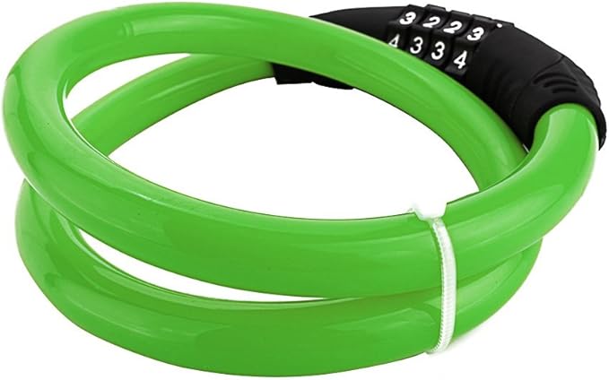 Sanwo Security Bike Lock 4 Digit Resettable Combination Cable Lock for Bicycle, 2 Feet x 1/2 Inch