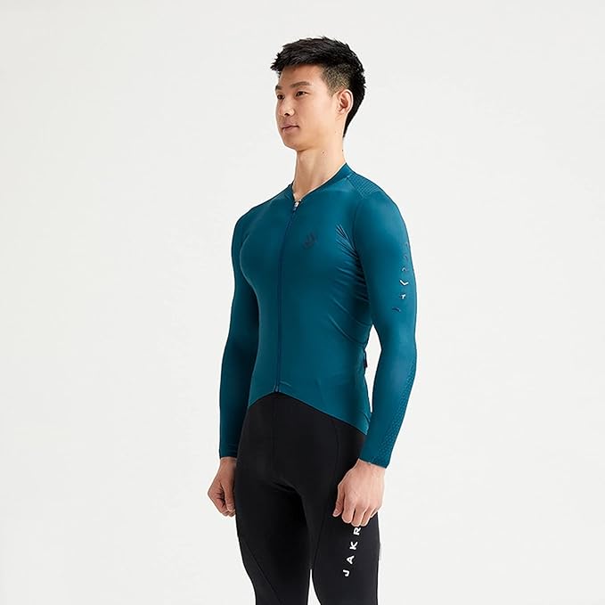 Men's Cycling Clothes Summer Men Cycling Jersey Road Bike Shirt Long Sleeve Breathable Bike Riding Top Shirt with 3 Rear Pockets Men's Cycling Clothing(F,X-Large)
