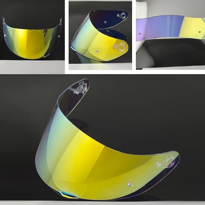 902 Helmet Visor Replacement. Helmet Face Shield UV Protection Compatible with ILM 902,902L,902BT (Revo Clear Gold-Day&Night Use)