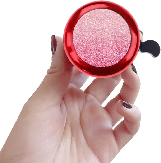 WIRESTER Red Aluminum Round Bike Bell, Classic Ring Bicycle Bell, Bike Accessories Bell Ring for Adults Kids Girls Boys