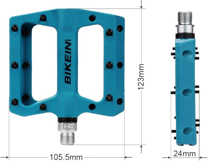 MTB Bike Pedal Nylon Fiber Non-Slip 9/16 Inch Bicycle Platform Flat Pedals for Road Mountain BMX Bike