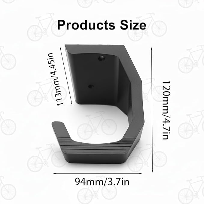 Vertical Wall-Mount Bike Rack – Minimalist Bicycle Holder with Included Mounting Screws