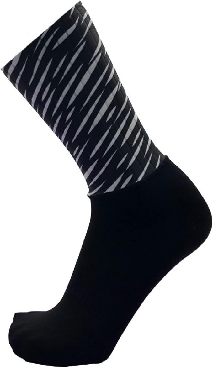 Aero Socks Cycling Aero Socks For Men Anti-Slip Silicone Aero White Line Cycling Sports Running Socks 6-11