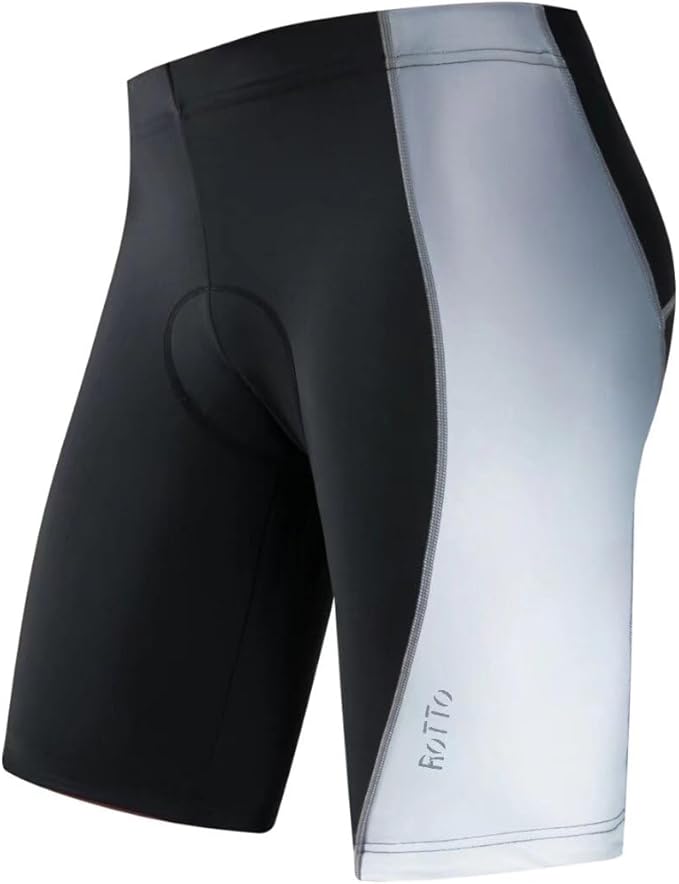 ROTTO Men's Cycling Shorts Padded Bike Shorts with Sponge & Gel Padding for Road & MTB Biking