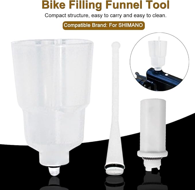 Bike Oil Funnel Tool Disc Brake Bleed Kit for Shiman-o, Mineral Oil Brake Funnel Set Bike Repair Tool Kit Hydraulic Brakes Compact