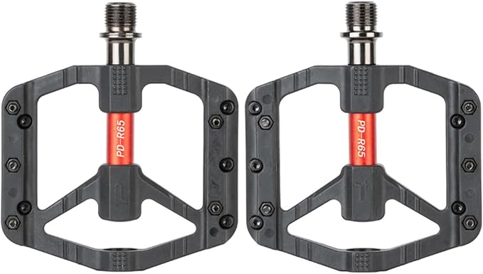 Bicycle Pedals for Mountain/Road/Folding/Touring Bikes - Nylon Body with Aluminum Alloy Sleeve, Chrome-Molybdenum Steel Axle, 3 Sealed Bearings, 9/16" Standard Thread