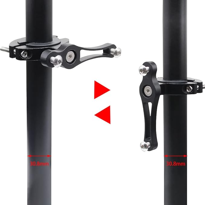 Bicycle Bottle Cage Adapter Bike Water Bottle Cage Holder Mount Adapter Adjustable Aluminum Alloy Seat Tube Diameter 19-33mm CNC Machined Handlebar Seat Post Cup Mount Converter (with Tools)