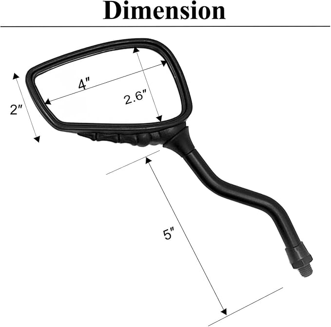 Pairs of Distinctive Skull Skeleton Hand Bicycle Mirror, Rearview Side Mirror Handlebar Mirror Mount Holder Clamp Adaptor 10mm for Scooter Moped Bike Standard Bike Motorcycle