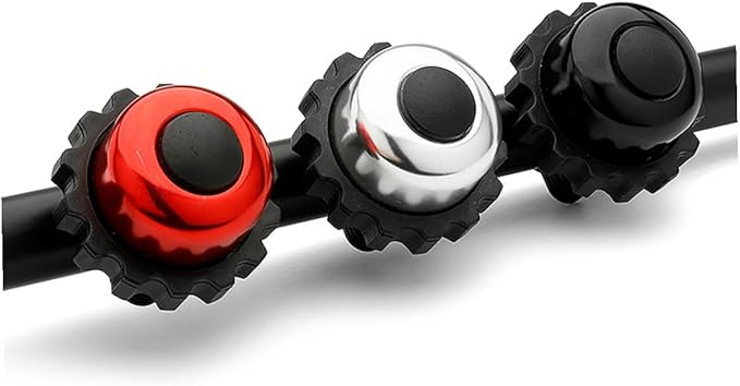 PRETYZOOM Rotating Cycle Bell Loud Bike Horn, 3pcs Red Vintage Bicycle Bell Accessories for Cycling Outdoor Recreation