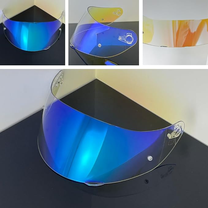 Helmet Visor Replacement,Motorcycle Helmet Face Shield for ILM 902,902L,902BT (Revo Clear Blue-Day&Night Use)