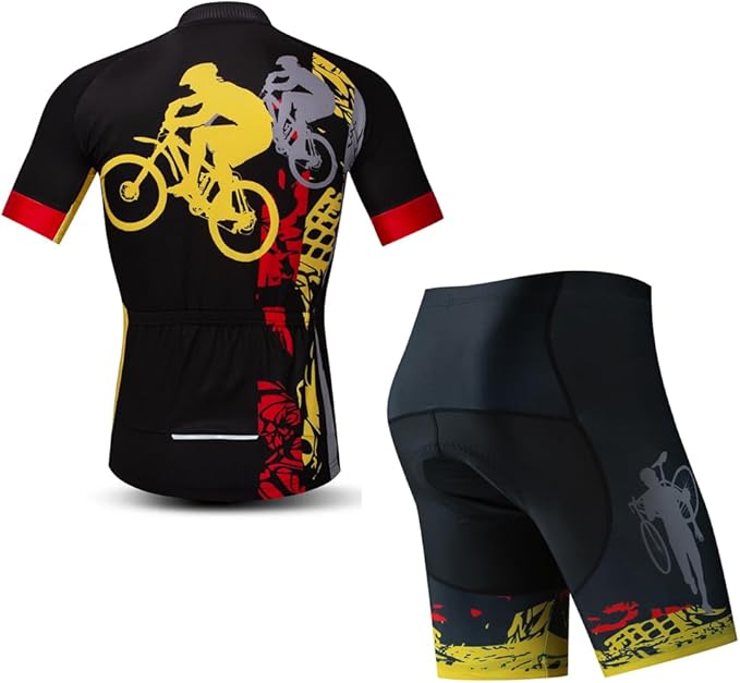 Cycling Jersey Men Set Road Short Sleeve Quick Dry Bike Padded Cycling Clothing Suit Bicycle Wear Summer