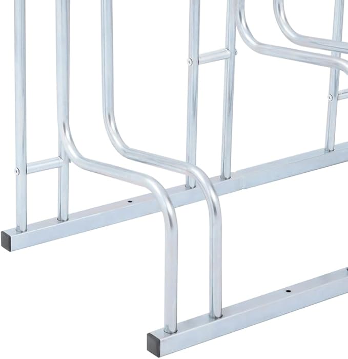 Galvanized Steel Floor Freestanding Bicycle Stand for 6 Bikes, 6 Bikes Floor Bike Stand, Bike Floor Parking Rack for Indoor & Outdoor Garage Storage,-870