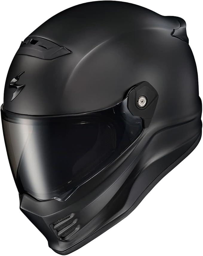 ScorpionEXO Covert FX Full Face Adult Motorcycle Helmet Street Fighter Style - Bluetooth Ready Speaker Pockets DOT ECE Solid (Matte Black - 2X-Large)