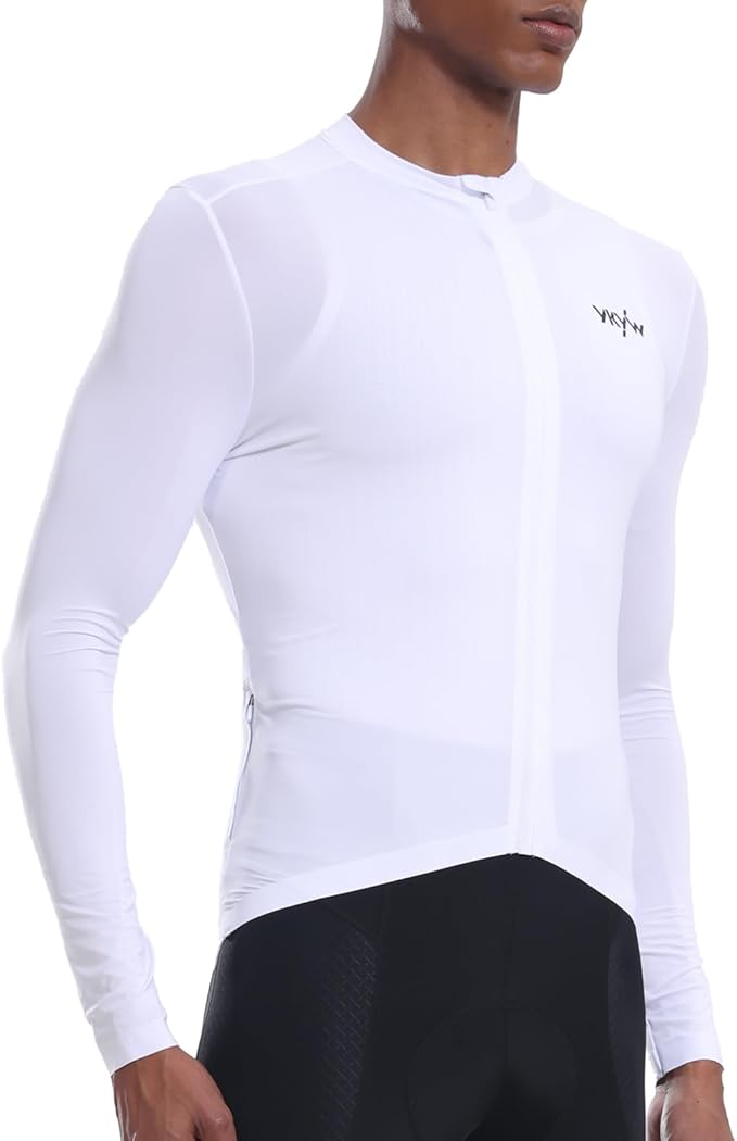 YKYWBIKE Cycling Jersey Men Aero Race Fit, Road Bike Jersey Short Sleeved Moisture Wicking, Breathable,Zip Pocket,UPF50＋