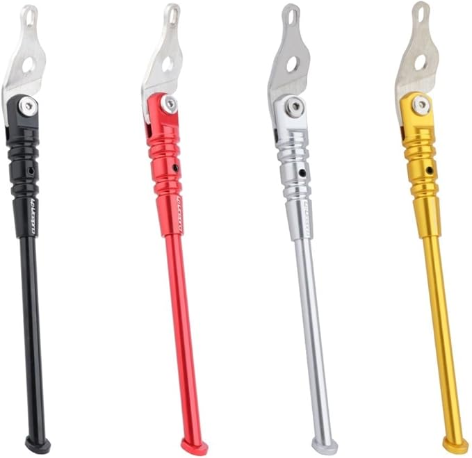 Aluminum Single Leg Adjustable Kickstand for Folding For Bike, For CNC Machined Lightweight Stand Compatible with Models(black)