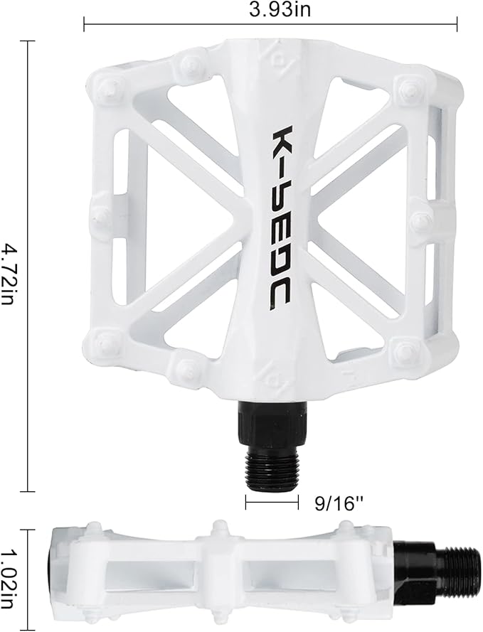 TXJ Sports Bike Pedals 9/16" Bicycle Pedals Mountain Bike, Aluminium Lightweight Platform Pedals for BMX MTB Road Bikes