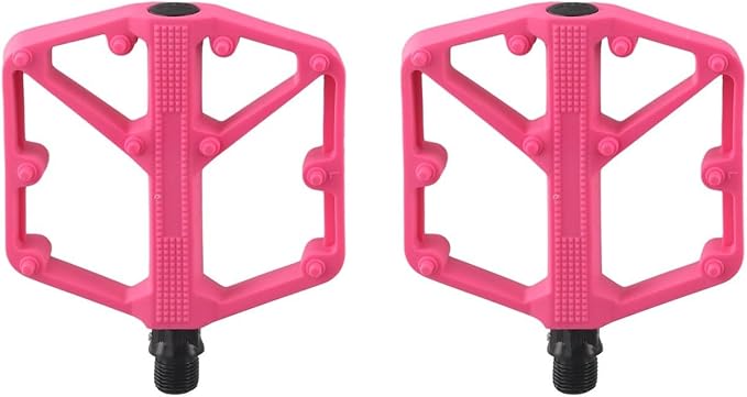 Mountain Bike Pedals with DU Bearings, Aluminum Alloy (6061) Treadle, Anti-Slip Nylon Platform – Compatible with Road and for Hybrid Bicycles