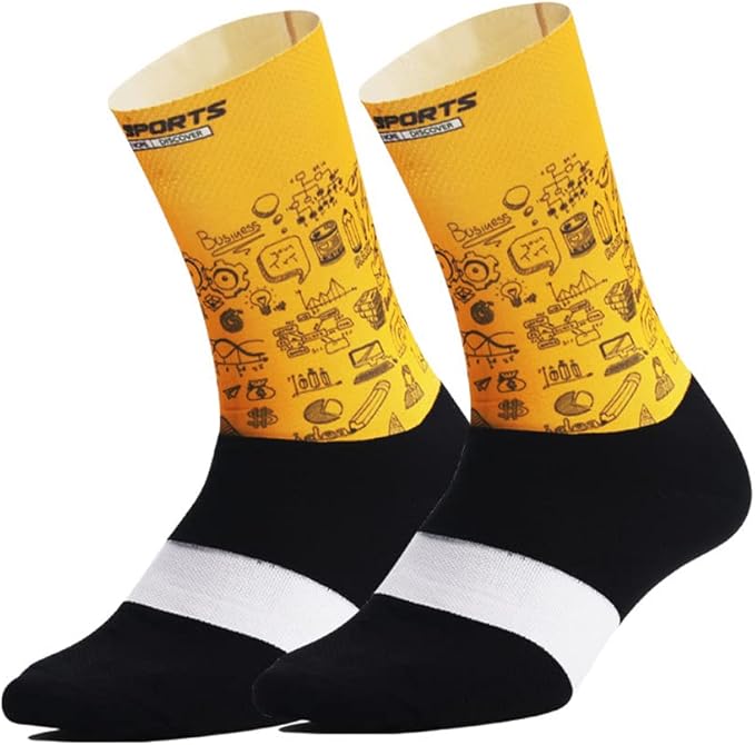 Cycling Socks Pro Mens Womens Riding Socks Bicycle Bike Sport Ankle Athletic Socks XC MTB BMX White Yellow Blue Green Red