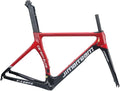 700c Road Bike Frameset Carbon C Brake Racing Frame QR 100/130mm Internal Routing Rame Set 46/48/50/52/54CM (Color : Red, Size : 50cm)