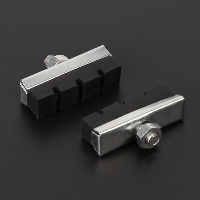 2 Pcs Bike V Brake Pads Rubber Shoes Black Blocks MTB Road Bike Accessories, Bike Accessories Set, Bike Accessories Bag for Men Women, Brake Parts