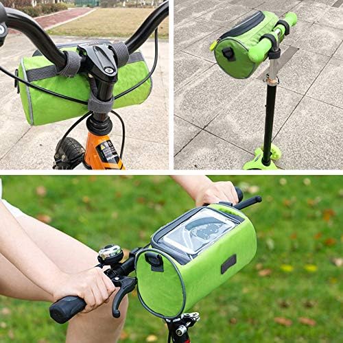 Waterproof Bicycle Handlebar Bag with Transparent Pouch and Adjustable Strap High-Capacity Cycling Front Pack
