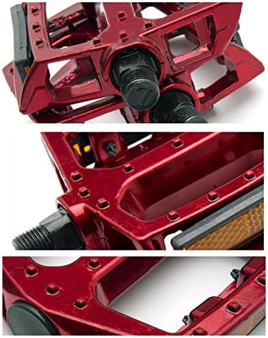 BlueSunshine Bike Pedals Set 9/16" for Mountain Bike, Aluminium Alloy Bearing Platform Pedals for BMX MTB Road Bicycle. Lightweight but Strong and Durable Alloy Flat Platform Pedals
