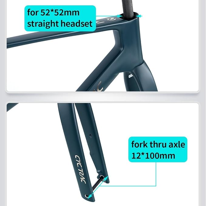 700c Road Bike Frameset Carbon Fibre Disc Brake Bike Frame 43/46/48/51/54cm Lightweight Wind Breaking Racing Frame Thru Axle 12 * 100/12 * 142mm
