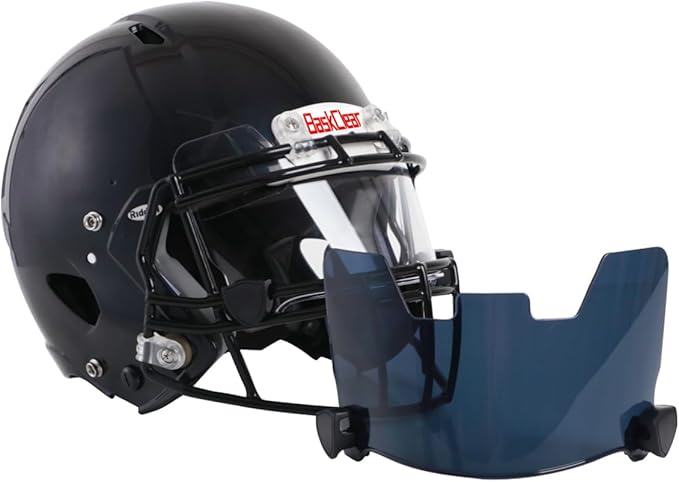 Football Visor Helmet Clear Visor, Scratch Resistant, UV Block, Anti-Fog, Anti-Cracking. Fits Youth and Adult Football Helmets.