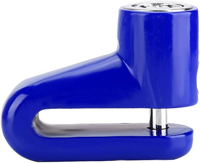 Heavy Duty Motorcycle Disc Lock, AntiTheft Pin Brake Wheel Security Lock with Alarm, Durable Bike Protection for Motorcycles & Scooters, Loud 110dB Alarm for Theft (Blue)