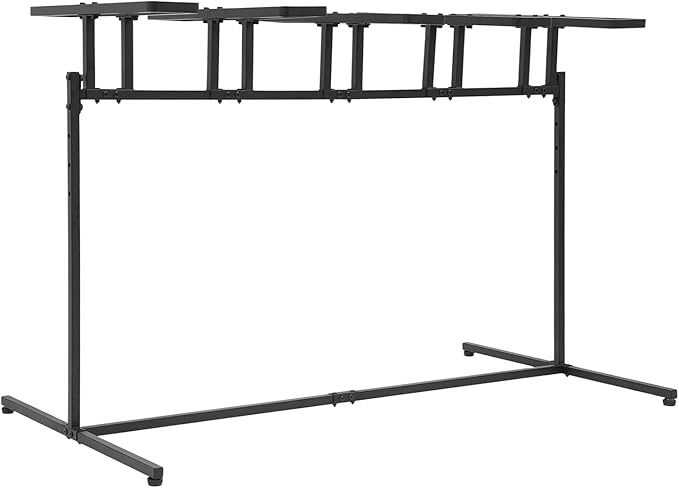 3/5 Bikes Stand Rack Adjustable Bike Storage Rack, Bikes Floor Stand, Bicycle Parking Rack, Bicycle Stand for Garage, Indoor, Outdoor, Max Tire Width 2.4in (For 5 Bikes)
