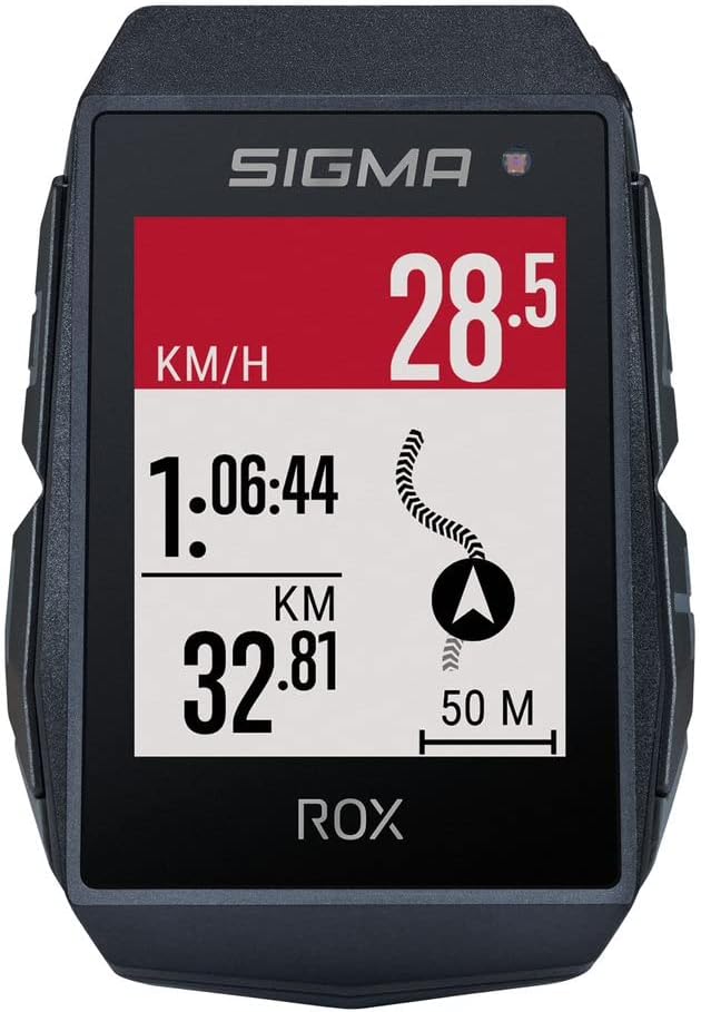 SIGMA Sport ROX 11.1 EVO GPS Bike Computer, Black, Navigation, Workout, Indoor & Outdoor Training, Quick Mounting, E-Bike Ready, Smart Phone Connectivity, Lightweight, IP67 Water Resistant