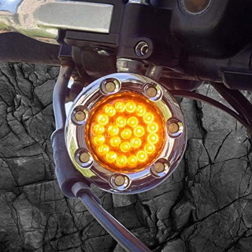 Eagle Lights 2 Inch Infinity Beam Front and Rear LED Turn Signal Kit w/Running LED Light Ring Covers for Harley Davidson® Motorcycles - Chrome / 1157 Front / 1157 Rear