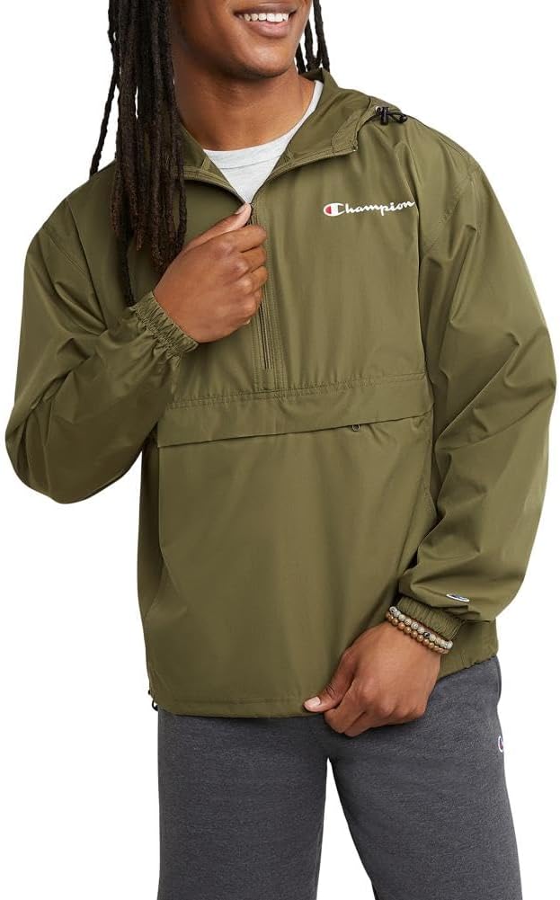 Champion Men's Jacket, Stadium Full-zip Jacket, Wind Resistant, Water Resistant Jacket for Men