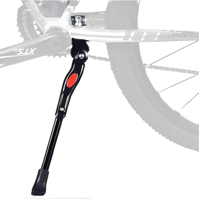 Mesee Bike Kickstand, Adjustable Aluminium Alloy Bicycle Side Support Stand Fit 24'' 26'' Tire Mountain Road Kids Adult Cycling