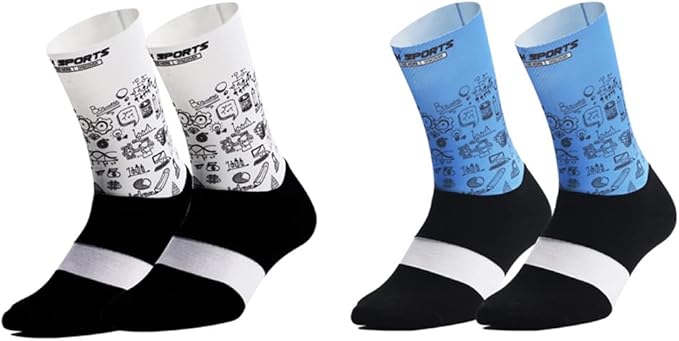 Cycling Socks Pro Mens Womens Riding Socks Bicycle Bike Sport Ankle Athletic Socks XC MTB BMX White Yellow Blue Green Red