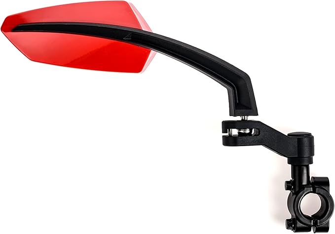 Bike Mirrors, 360° Rotatable Cycling Rearview Mirrors, Wide Angle Safe Shockproof Bicycle Mirror, Ebike Universal Fit Accessories 1 Pair (Red)