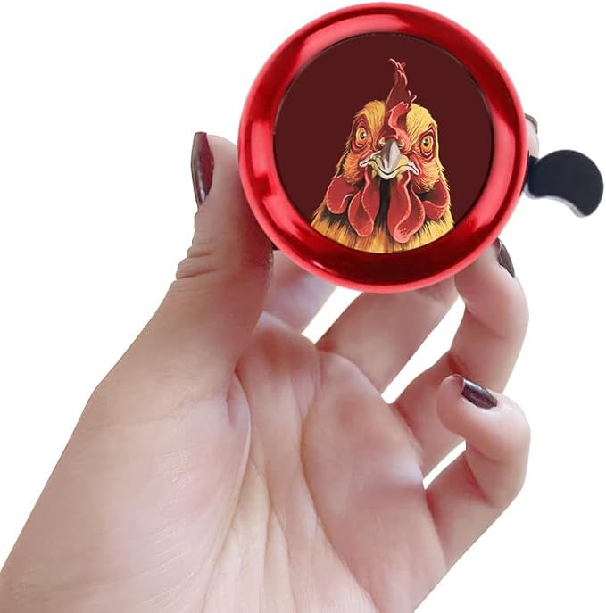 WIRESTER Red Aluminum Round Bike Bell, Classic Ring Bicycle Bell, Bike Accessories Bell Ring for Adults Kids Girls Boys