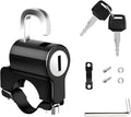 Motorcycle Helmet Anti-Theft Lock, Motorbike and Bicycle Helmet Safety Lock with Two Keys, Handlebar Mounting Tamper-Proof Helmet Security Lock, Motorcycle Accessories (Black)
