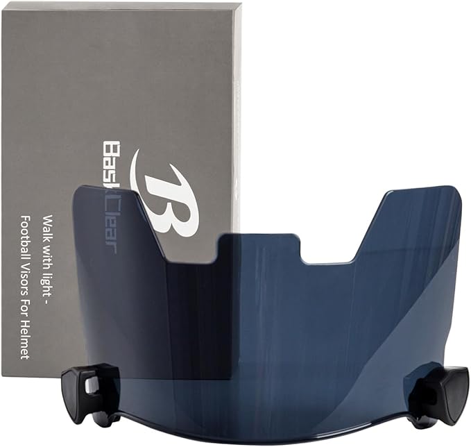 Football Visor Helmet Clear Visor, Scratch Resistant, UV Block, Anti-Fog, Anti-Cracking. Fits Youth and Adult Football Helmets.