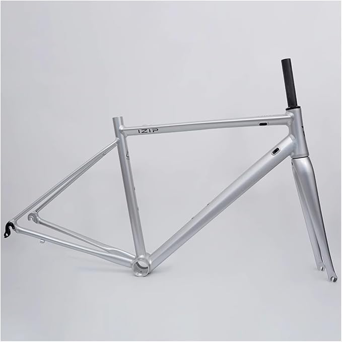 43CM 45CM 47CM 50CM 53CM Road Bike Frameset 700C Aluminum Alloy Quick Release Frame 100/130mm C Brake BSA BB68 Climbing Bike Frame with Carbon Fiber Fork(Silver 2,43cm)